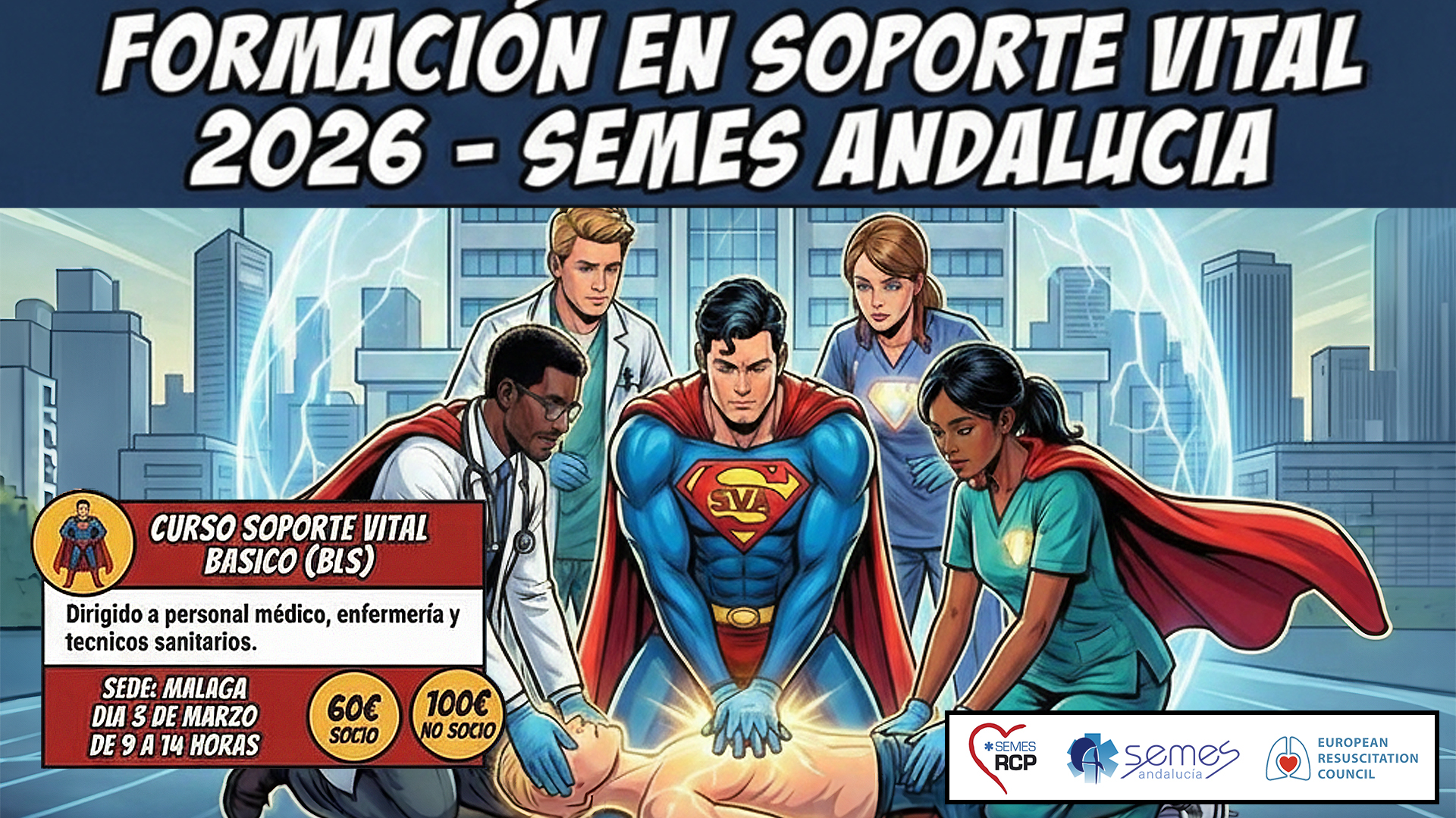 Curso Soporte Vital Básico (BLS) - Sede Málaga